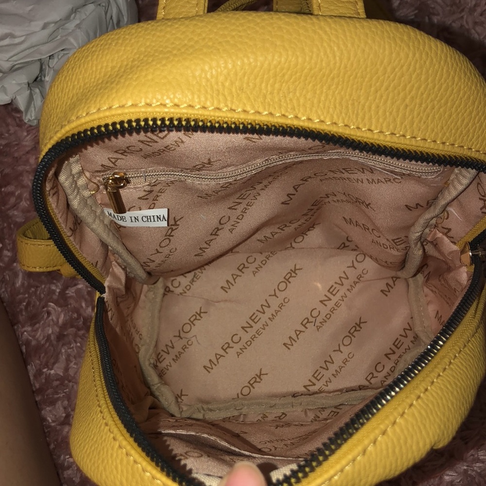 Yellow mini backpack - Picture 3 of 7